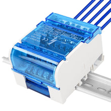 Load image into Gallery viewer, DEWIN Bus Bar Power Distribution Box, 407 UKK 125A Din Rail Terminal Block