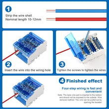 Load image into Gallery viewer, DEWIN Bus Bar Power Distribution Box, 407 UKK 125A Din Rail Terminal Block